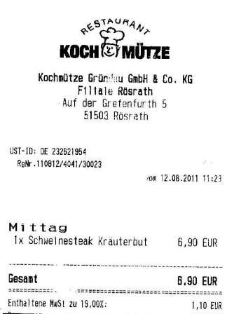 sfot Hffner Kochmtze Restaurant